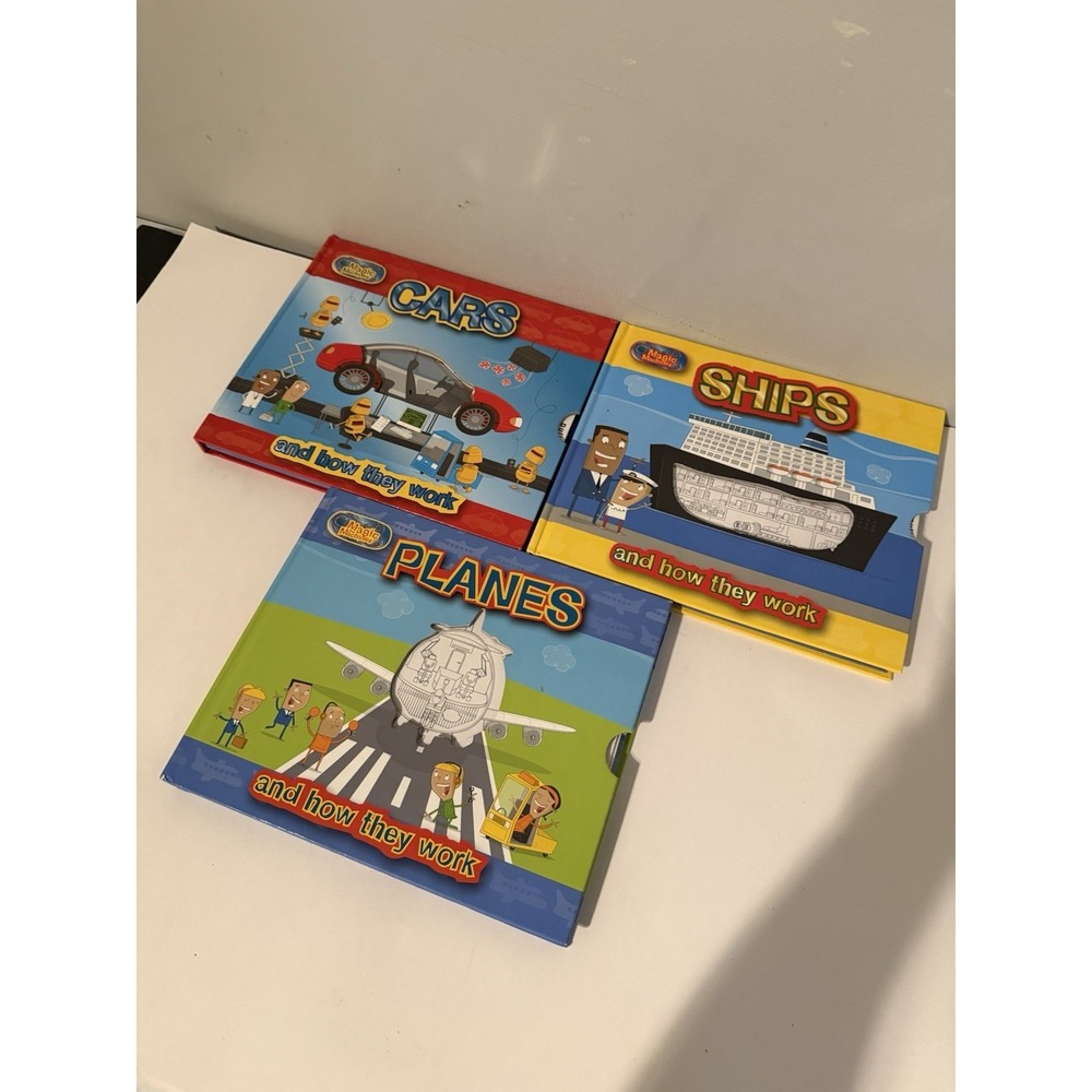 Magic Machines Cars, Ships, Planes How They Work Interactive Board Book (3)
